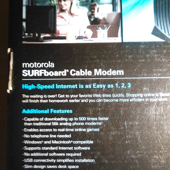 Motorola SURFboard Cable Modem; Model: SB5101U-In Original Box-Last ONE - Picture 8 of 15